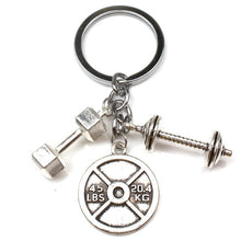 Load image into Gallery viewer, 2020 Hot Fashion Accessorie Keychain Mini Dumbbell Discus Barbell Key Ring Fitness Charm Key Chain Designer Gift Coach Souvenir